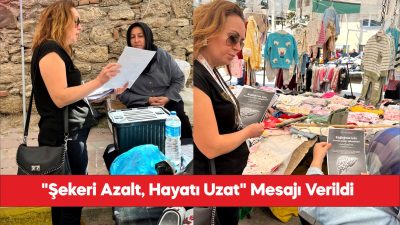 Gelibolu'da vatandaşlar şeker tüketimi konusunda bilgilendirildi