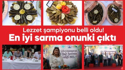 Tekirdağ'da Süleymanpaşa Belediyesince zeytinyağlı sarma yarışması düzenlendi.