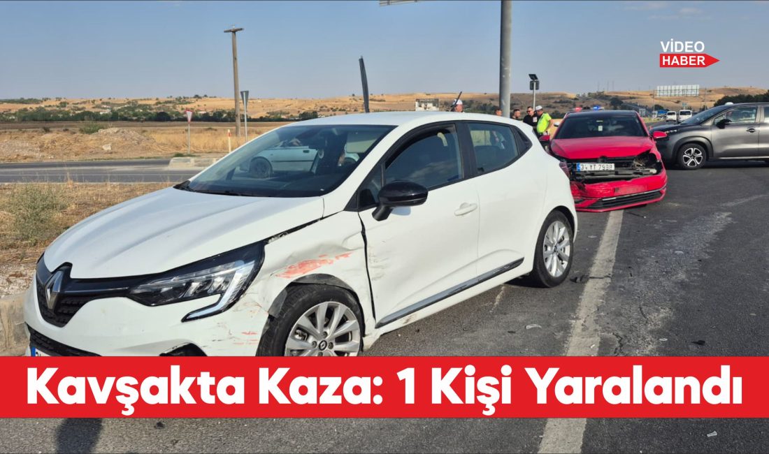 Edirne’de 2 otomobilin çarpıştığı kazada 1 kişi yaralandı.
