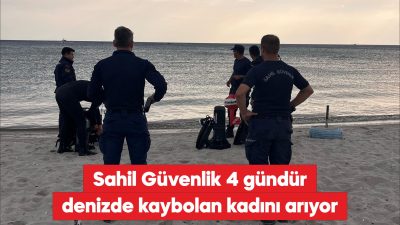 Tekirdağ'ın Marmaraereğlisi ilçesinde denizde kaybolan 54 yaşındaki kadını arama çalışmaları