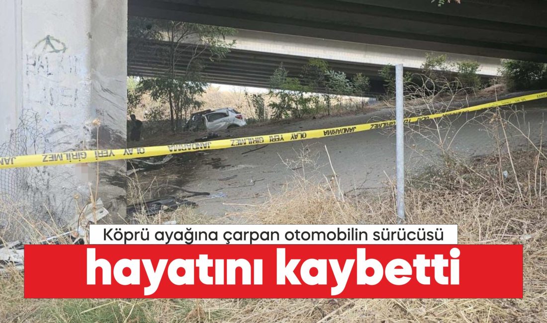 Edirne'de Avrupa Otoyolu'nda köprü ayağına çarpan otomobilin sürücüsü hayatını kaybetti.
