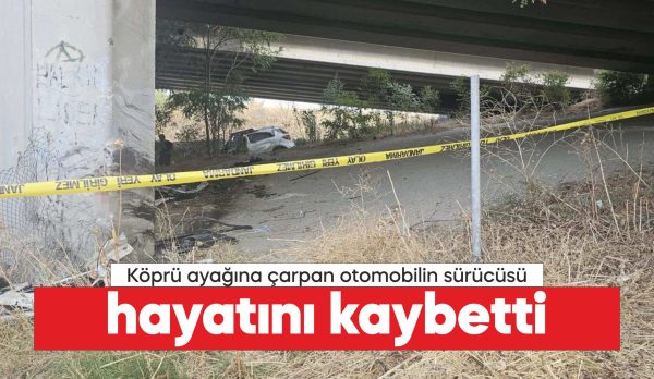 Edirne'de Avrupa Otoyolu'nda köprü ayağına çarpan otomobilin sürücüsü hayatını kaybetti.
