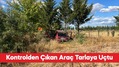 Otomobilin tarlaya devrilmesi sonucu 4 kişi yaralandı. N.B. (76) idaresindeki