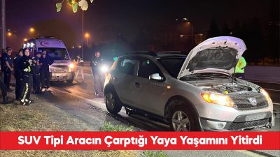 Tekirdağ'ın Çorlu ilçesinde SUV tipi aracın çarptığı yaya yaşamını yitirdi.