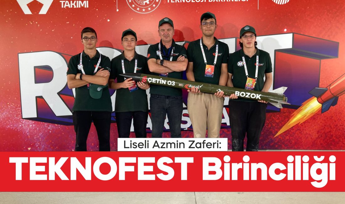 Tekirdağ'da lise öğrencileri, geliştirdikleri "Çetin 03" adlı roketle TEKNOFEST Roket