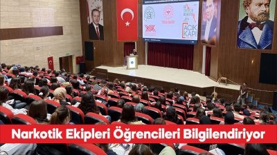 Tekirdağ Emniyet Müdürlüğü ekipleri üniversite öğrencilerine uyuşturucunun zararlarını anlatıyor.