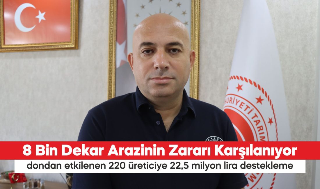 dondan etkilenen 220 üreticiye 22,5 milyon lira destekleme