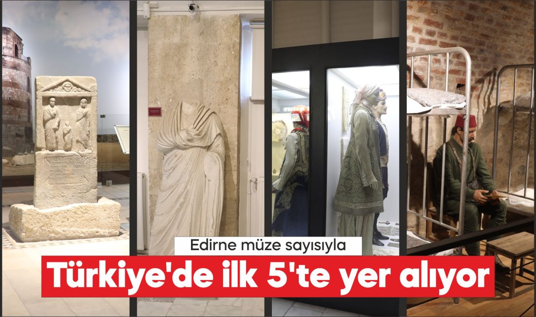 Türkiye genelinde müze sayısı bakımından öne çıkan iller arasında Edirne,