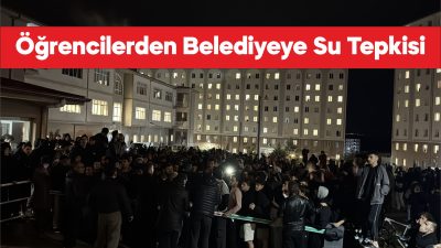Edirne'de öğrenci yurdunda "su kesintisi" protestosu