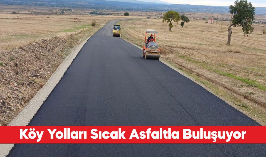 Edirne'de köy yollarını asfaltlama çalışmaları devam ediyor.