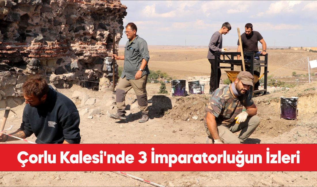Çorlu Kalesi'ndeki kazılarda Roma, Bizans ve Osmanlı dönemlerinin izleri ortaya