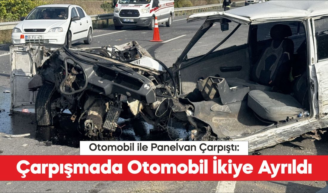 Kırklareli'nde otomobil ile panelvanın çarpıştığı kazada 4 kişi yaralandı