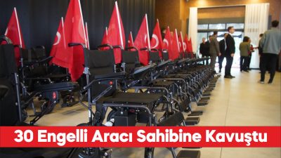Edirne'de engelli vatandaşlara 30 akülü sandalye desteği.
