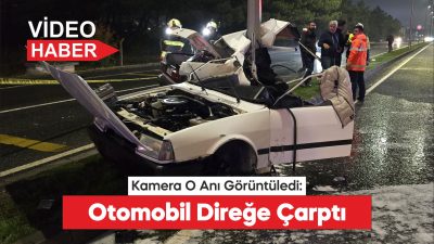 kaza, otomobilin refüjde bulunan aydınlatma direğine çarpması sonucu meydana geldi.