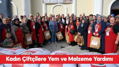 Edirne Belediyesince kadın çiftçilere yem ve malzeme desteği verildi.