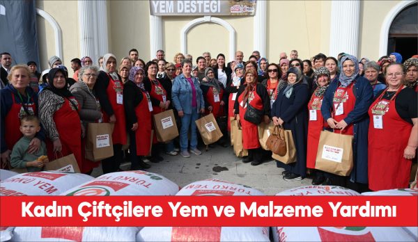 Edirne Belediyesince kadın çiftçilere yem ve malzeme desteği verildi.