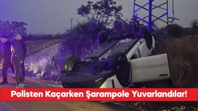 Kırklareli’nde polisten kaçarken şarampole devrilen otomobildeki 1 kişi yaralandı
