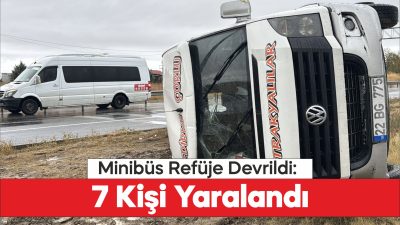Kırklareli'nde devrilen yolcu minibüsündeki 7 kişi yaralandı
