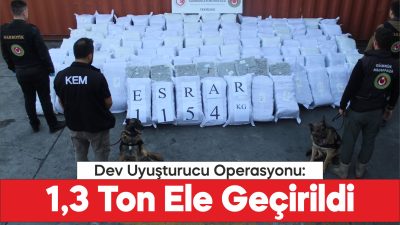 Gümrükler Muhafaza Müdürlüğü ekipleri Tekirdağ ve Edirne'de 1,3 ton uyuşturucu