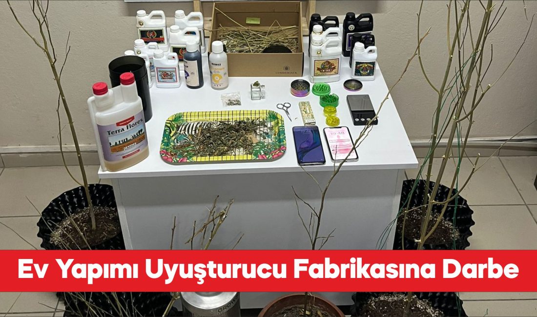 Tekirdağ'da iklimlendirme sistemiyle uyuşturucu ürettikleri iddiasıyla 5 zanlı gözaltına alındı