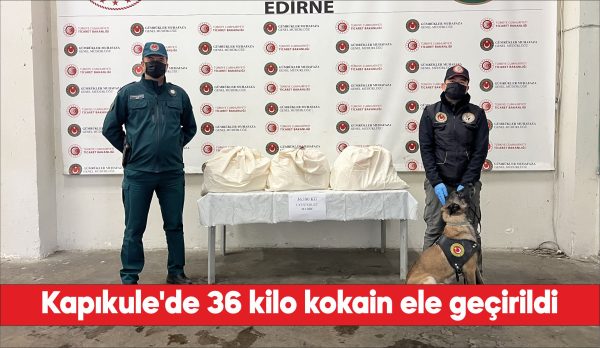 Kapıkule'de bir kamyonette 36 kilo 180 gram kokain ele geçirildi