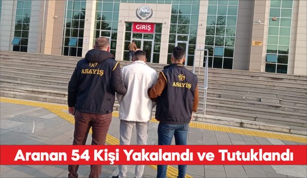 İl Emniyet MüdürlüğüTekirdağ'da çeşitli suçlardan aranan 54 kişi tutuklandı