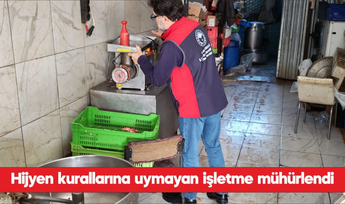 Çanakkale’de hijyen kurallarına uymadığı belirlenen et ve sakatat işleme faaliyetinin