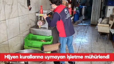 Çanakkale’de hijyen kurallarına uymadığı belirlenen et ve sakatat işleme faaliyetinin