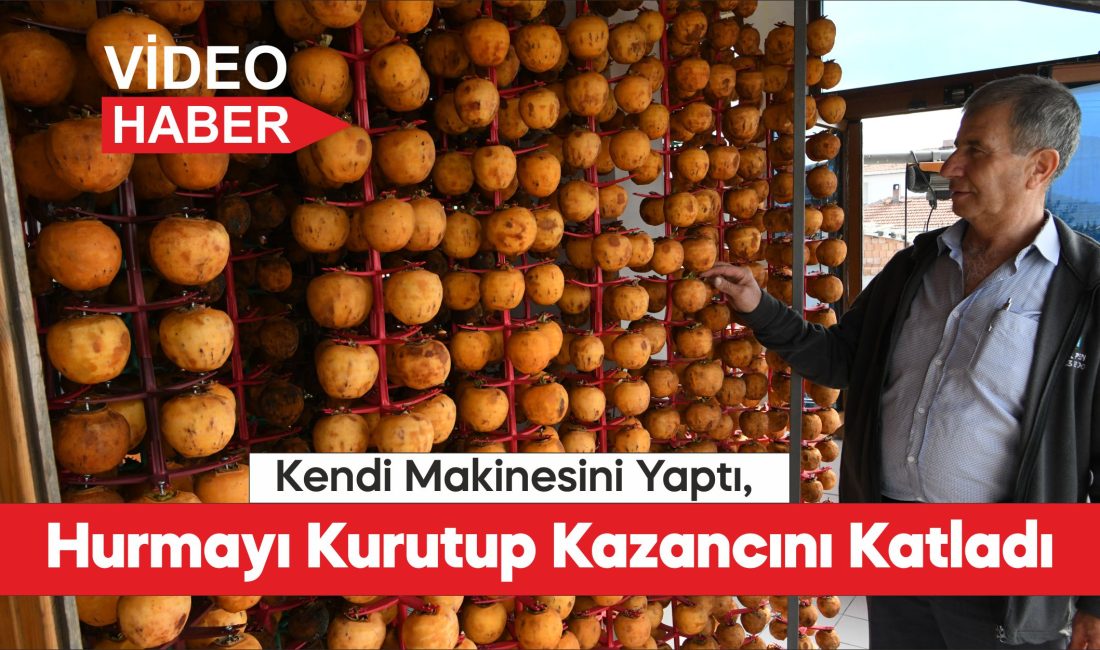 Trabzon hurmasını kendi tasarladığı aletlerle