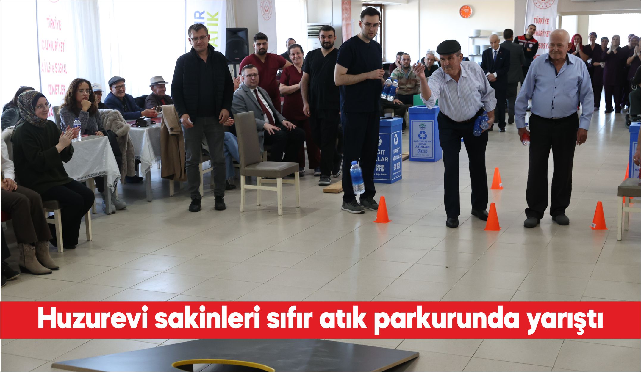 Edirne’de huzurevi sakinleri, sıfır atık bilincine dikkati çekmek amacıyla kurulan