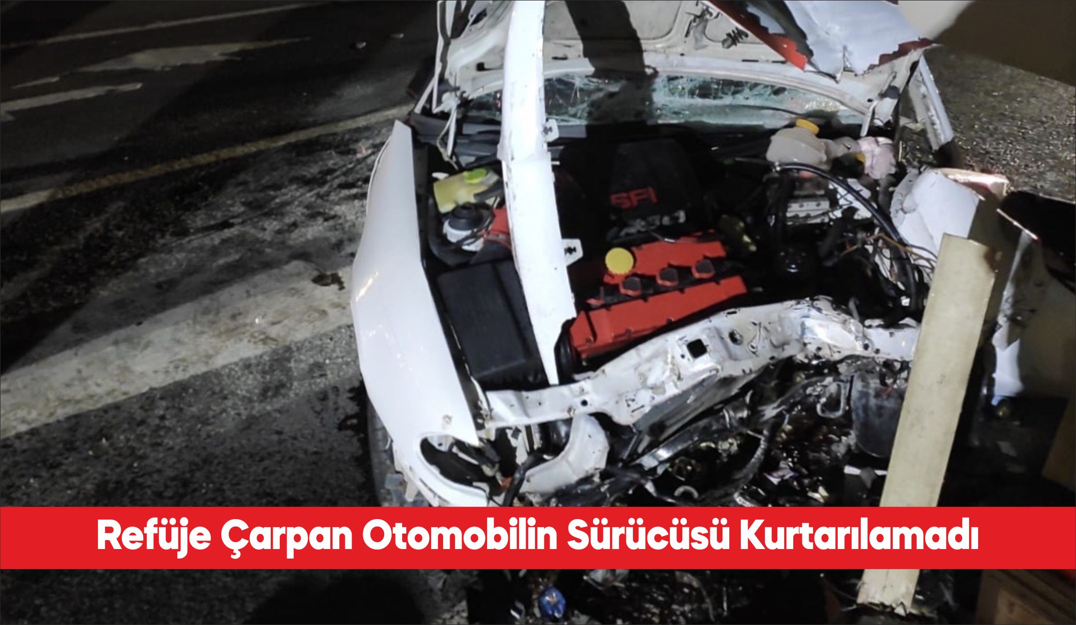 Tekirdağ’ın Marmaraereğlisi ilçesinde refüje çarpan otomobilin sürücüsü hayatını kaybetti. M.G’nin
