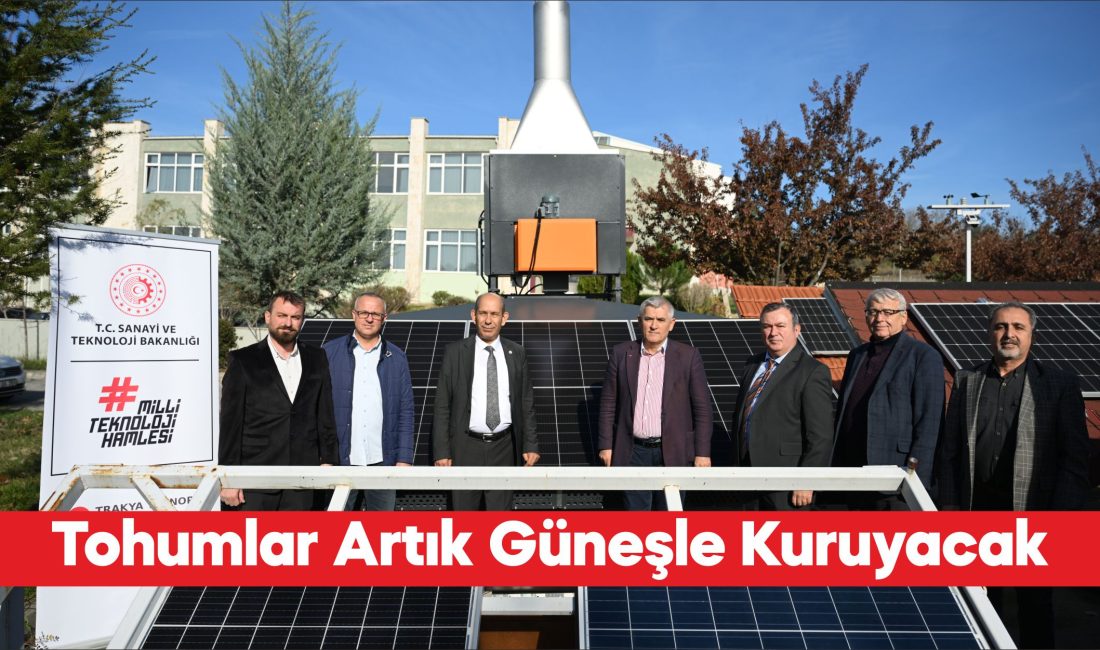 Trakya Üniversitesinde güneş enerjisiyle çalışan tohum kurutma makinesi geliştirildi. Bitki