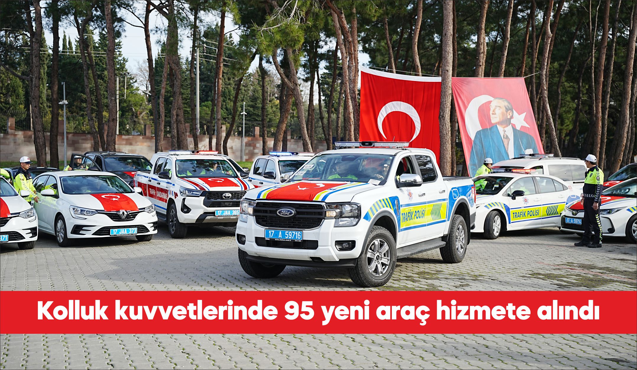 Çanakkale’de jandarma, emniyet ve sahil güvenlik teşkilatında 95 yeni araç