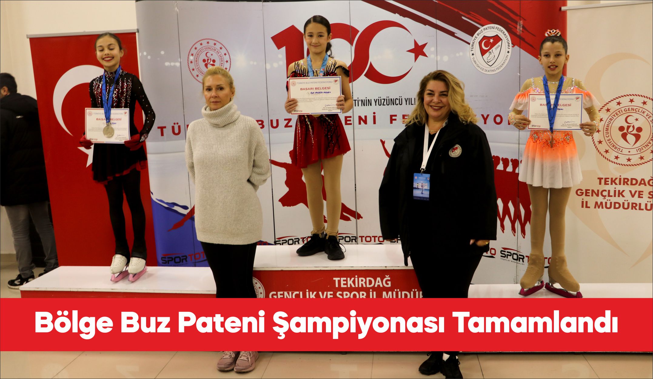 Artistik Buz Pateni 1. Bölge Yarışması müsabakaları Tekirdağ’da sona erdi.