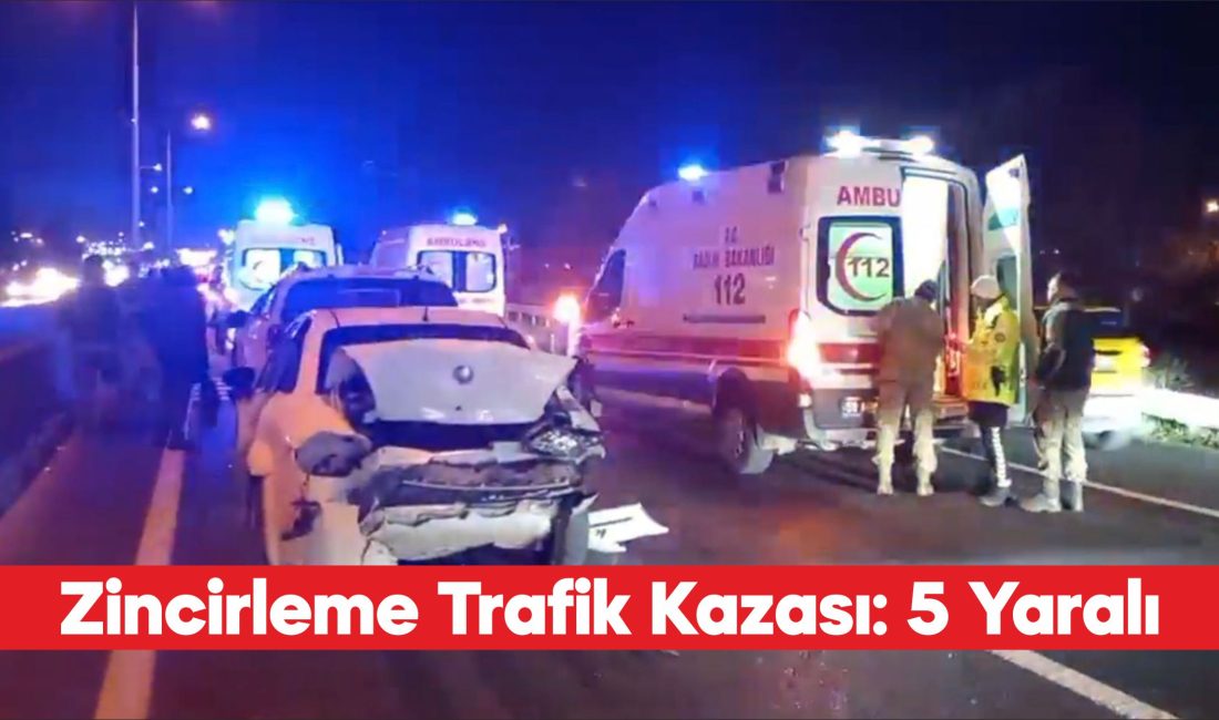 Tekirdağ’ın Çorlu ilçesindeki zincirleme trafik kazasında 5 kişi yaralandı. Alınan