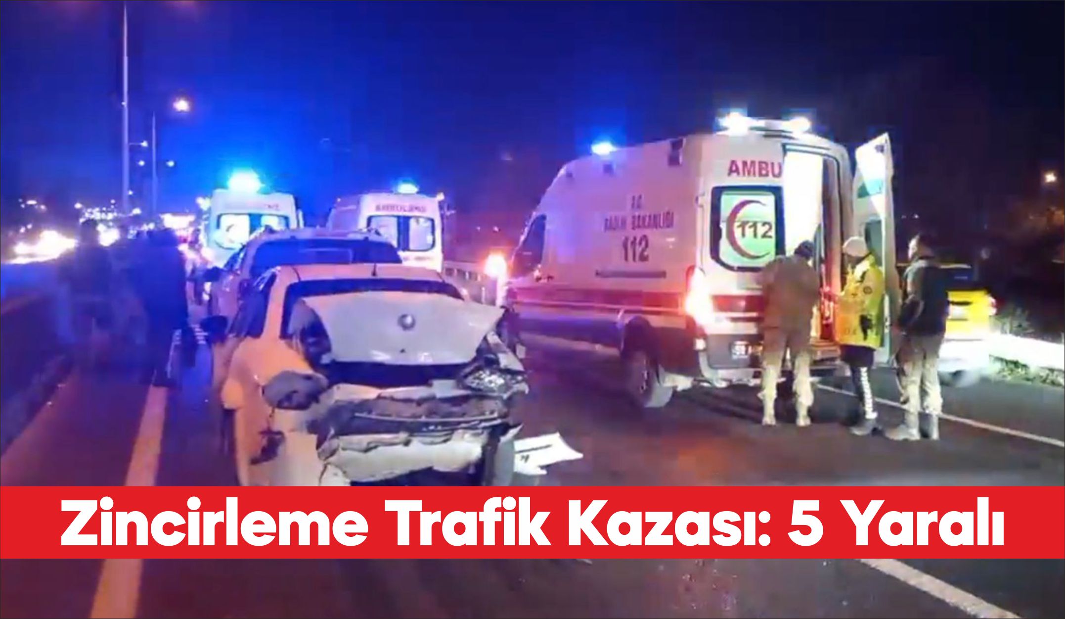 Tekirdağ’ın Çorlu ilçesindeki zincirleme trafik kazasında 5 kişi yaralandı. Alınan