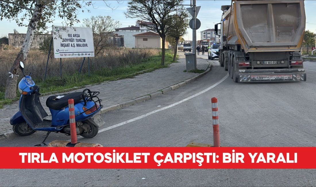 Edirne’de tırla çarpışan motosikletin sürücüsü yaralandı. İ.E’nin kullandığı 34 ZK