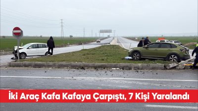 Edirne’de iki otomobilin çarpışması sonucu 7 kişi yaralandı. H.S. yönetimindeki