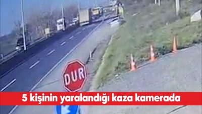 Tekirdağ’ın Çorlu ilçesinde, otomobilin yol kenarındaki beton parçasına çarpması sonucu