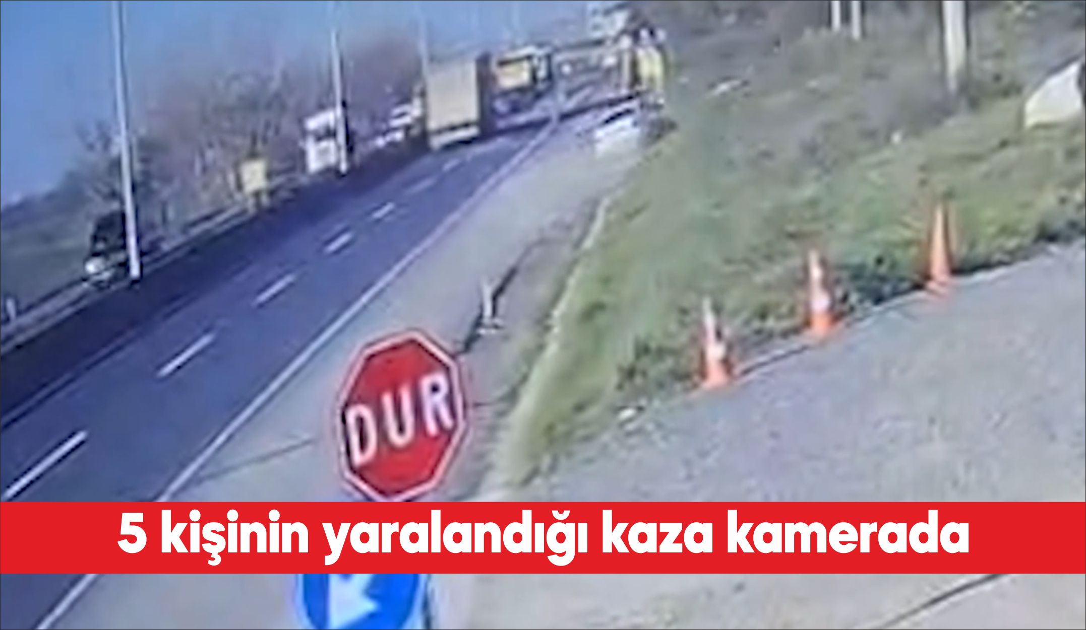 Tekirdağ’ın Çorlu ilçesinde, otomobilin yol kenarındaki beton parçasına çarpması sonucu