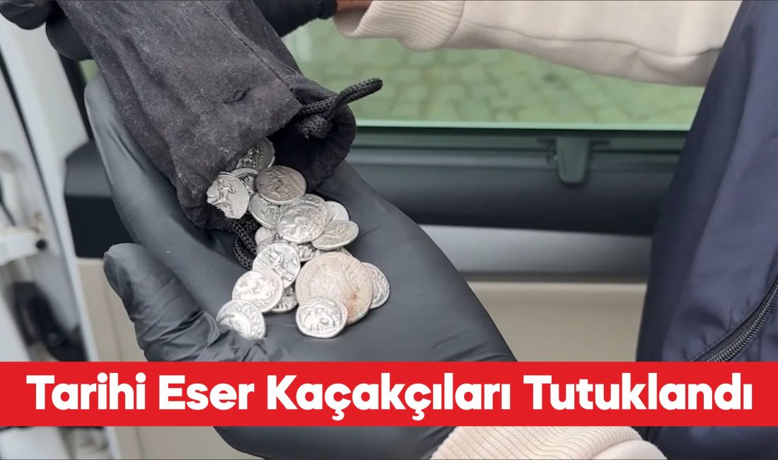 Edirne'de yurt dışına tarihi eser kaçırmaya çalışan 2 zanlı tutuklandı.