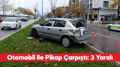 Tekirdağ’ın Çerkezköy ilçesinde otomobil ile pikabın çarpışması sonucu 3 kişi