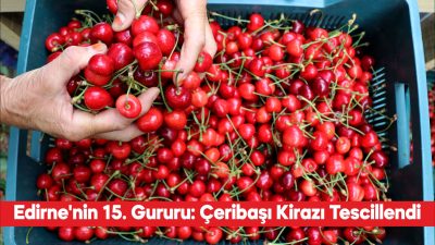 Edirne’de yetiştirilen “Çeribaşı kirazı” Türk Patent ve Marka Kurumu tarafından