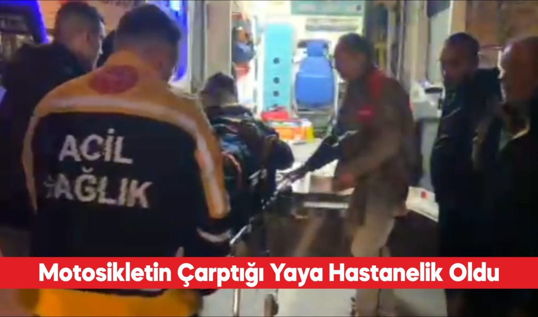 Tekirdağ’da motosikletin çarptığı yaya yaralandı.