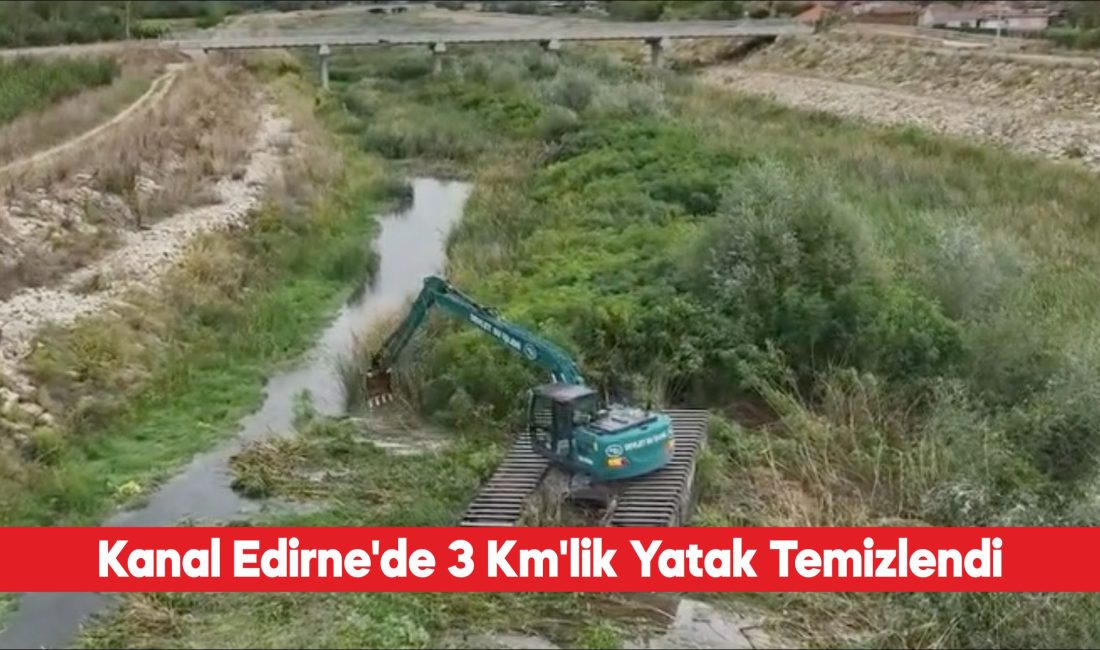 Edirne’den geçen Meriç Nehri’nde taşkınları