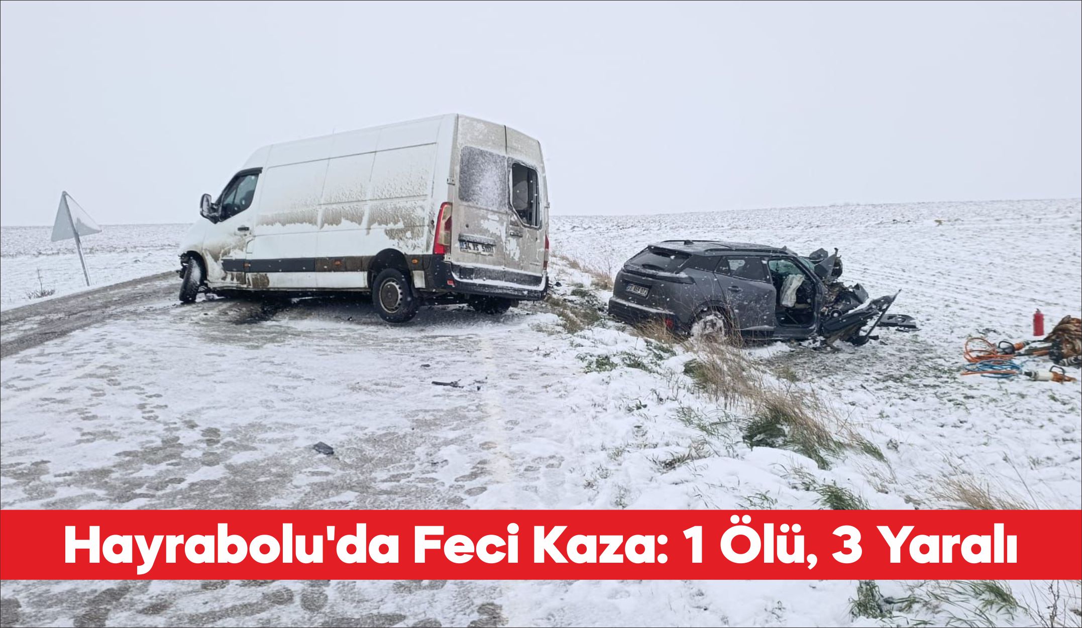 Tekirdağ’ın Hayrabolu ilçesinde meydana gelen trafik kazasında 1 kişi hayatını