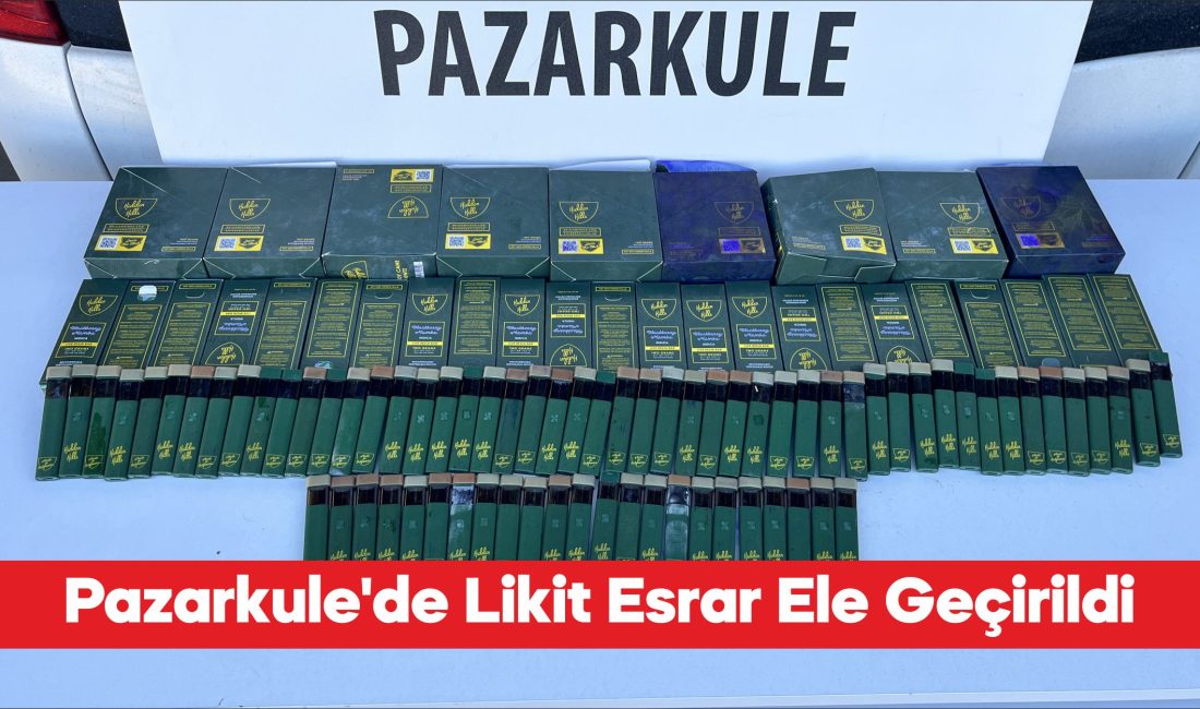Edirne’deki Pazarkule Sınır Kapısı’nda bir cipte elektronik sigaralara gizlenmiş likit