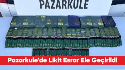 Edirne’deki Pazarkule Sınır Kapısı’nda bir cipte elektronik sigaralara gizlenmiş likit