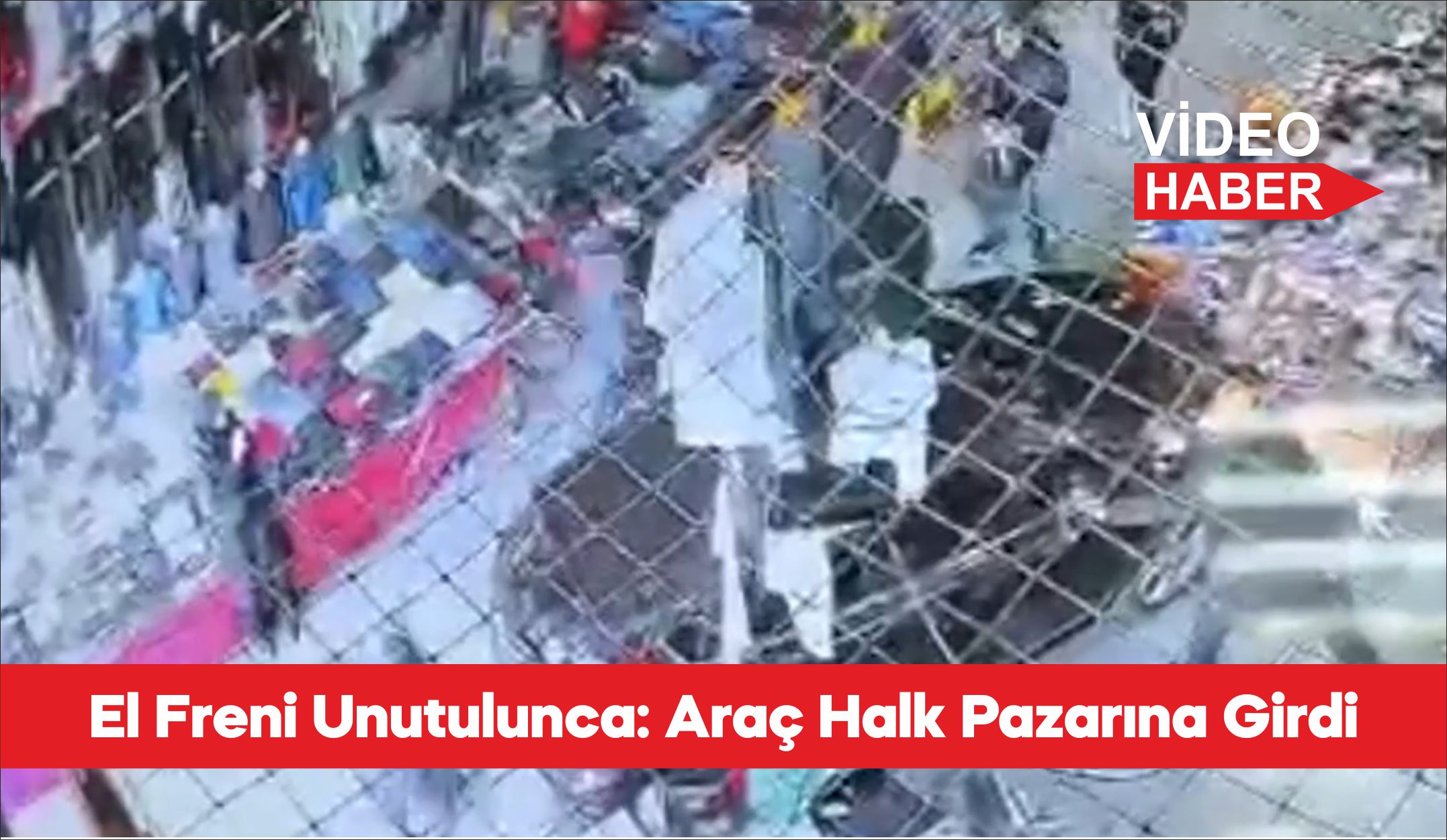 Edirne’de sürücüsünün el frenini çekmeyi unuttuğu otomobilin halk pazarına girme