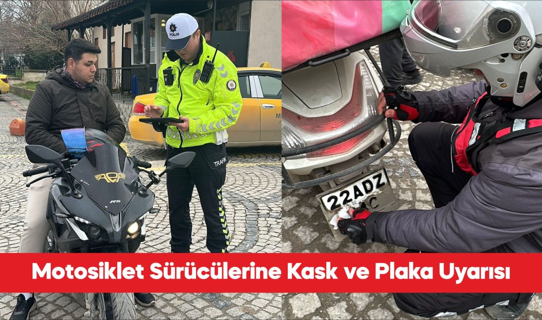 Edirne’de trafik ekiplerince motosiklet denetimi yapıldı. İl Emniyet Müdürlüğü Trafik